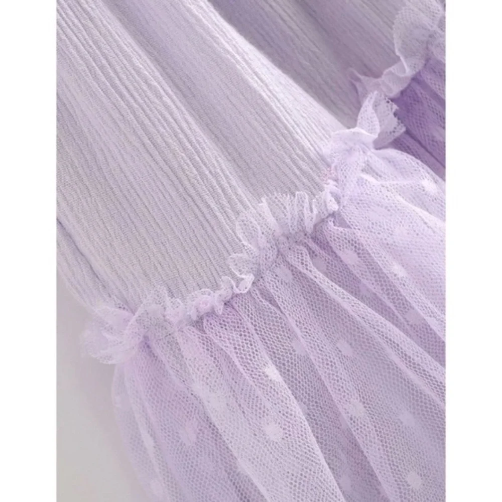 SOLD OUT Lavender Swiss Dot Halter Mini Dress - Picture 12 of 15